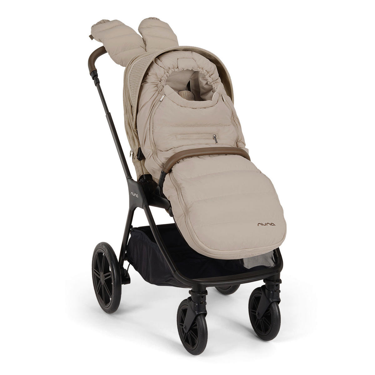 KINDERWAGENSET TRIV lx  - Sandfarben/Schwarz, Basics, Kunststoff/Metall (58/109/93,5cm) - Nuna