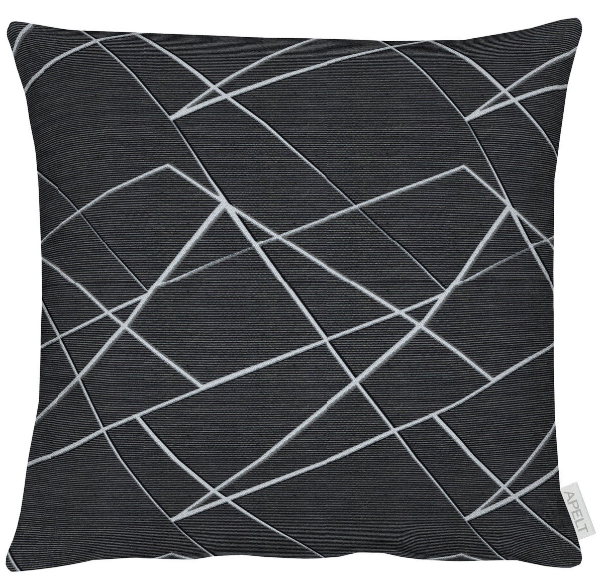 KISSENHÜLLE 46/46 cm  - Hellgrau/Schwarz, Design, Textil (46/46cm) - Ambiente