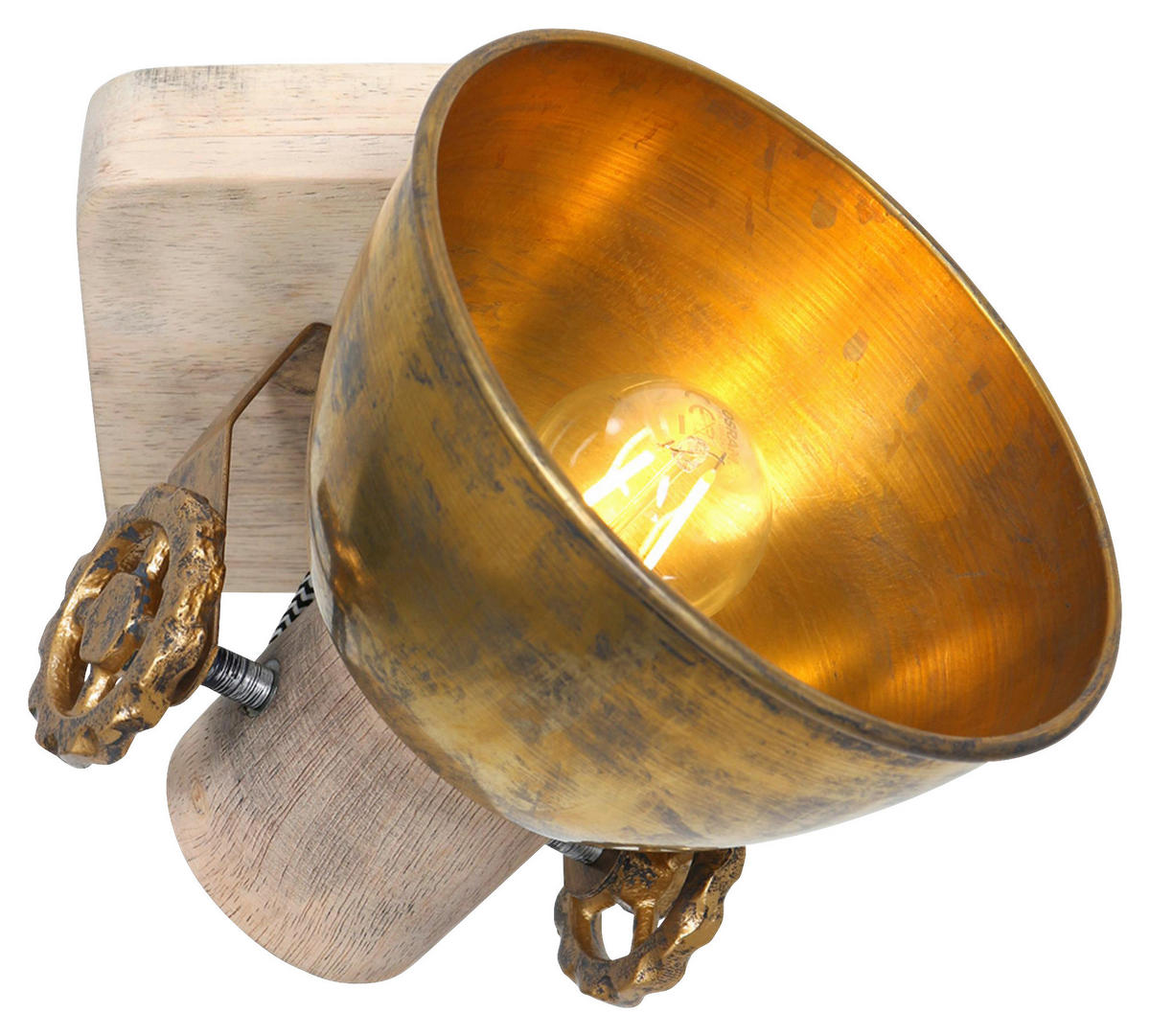 DECKENSPOTS - Anthrazit/Kupferfarben, Trend, Holz/Metall (59/19/23cm)