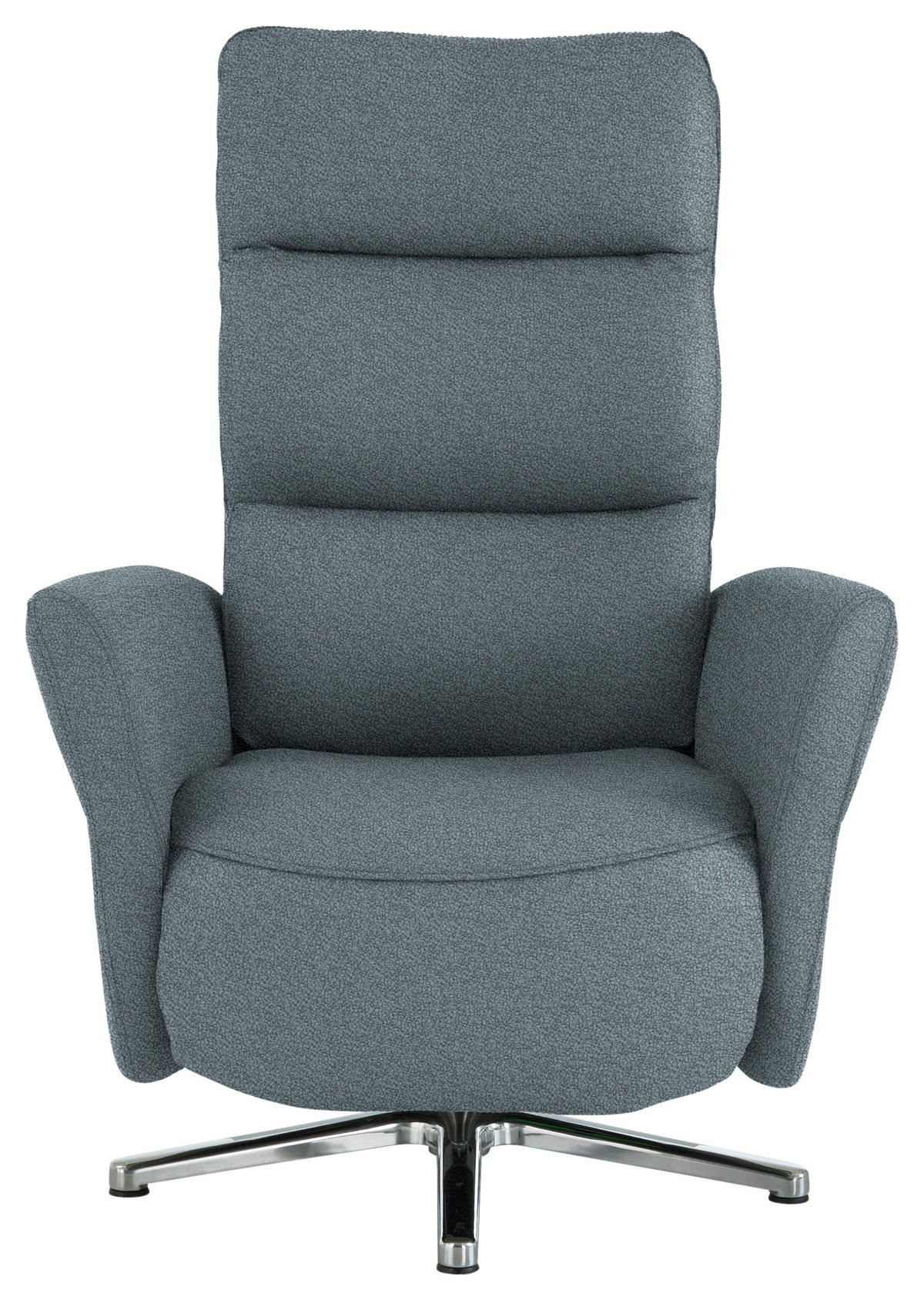 RELAXSESSEL in Textil Blaugrau  - Chromfarben/Blaugrau, Design, Textil/Metall (78/113/83cm) - Beldomo Speed