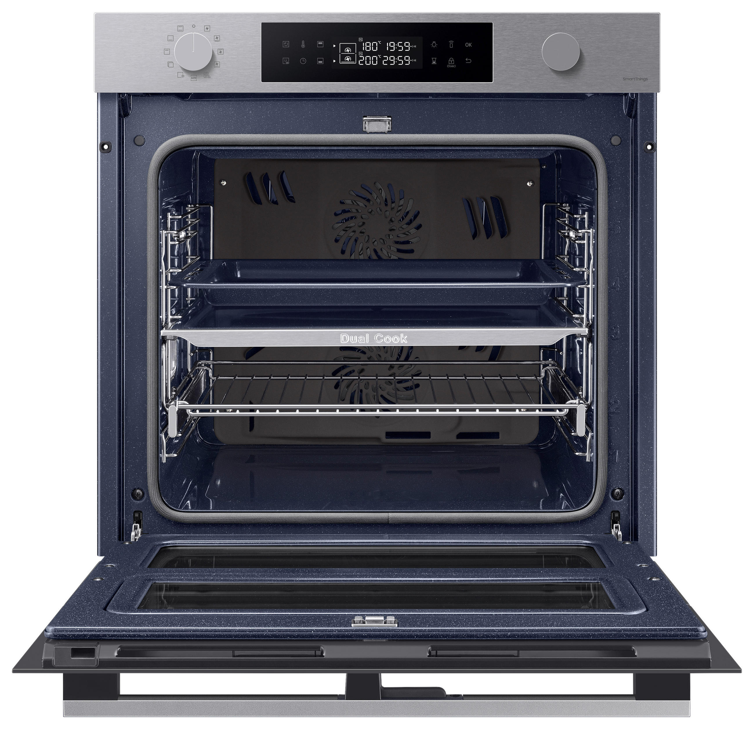 BACKOFEN NV7B4545VAS/U3  - Silberfarben, Design, Glas/Keramik (59,5/59,6/57,1cm) - Samsung