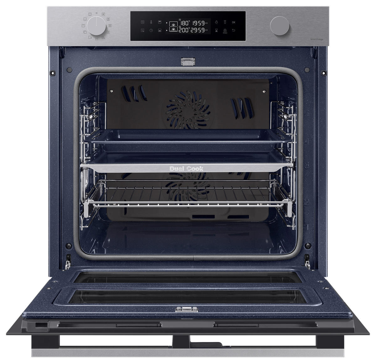 BACKOFEN NV7B4545VAS/U3  - Silberfarben, Design, Glas/Keramik (59,5/59,6/57,1cm) - Samsung