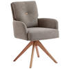 ARMLEHNSTUHL  in Webstoff  - Eichefarben/Gelb, Design, Holz/Textil (60,5/67/88cm) - Novel