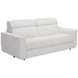 SCHLAFSOFA Creme  - Creme/Schwarz, Design, Holz/Kunststoff (200/89/97cm) - Novel