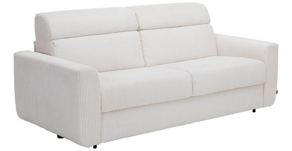 SCHLAFSOFA Creme  - Creme/Schwarz, Design, Holz/Kunststoff (200/89/97cm) - Novel