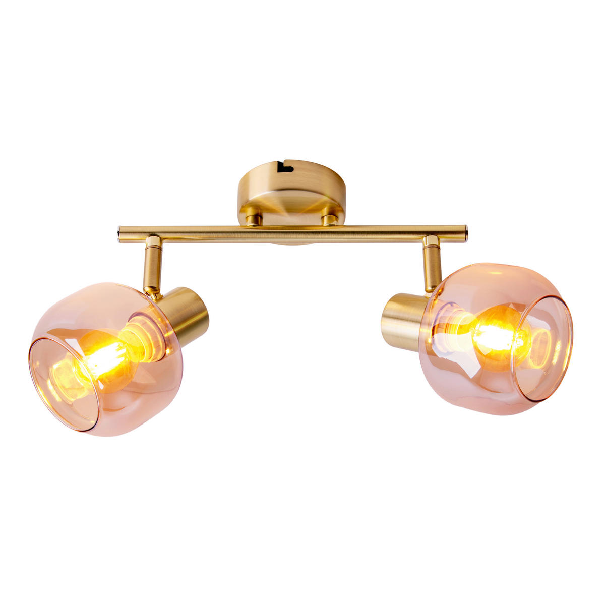 DECKENLEUCHTE   - Messingfarben, Design, Glas/Metall (20cm) - Näve