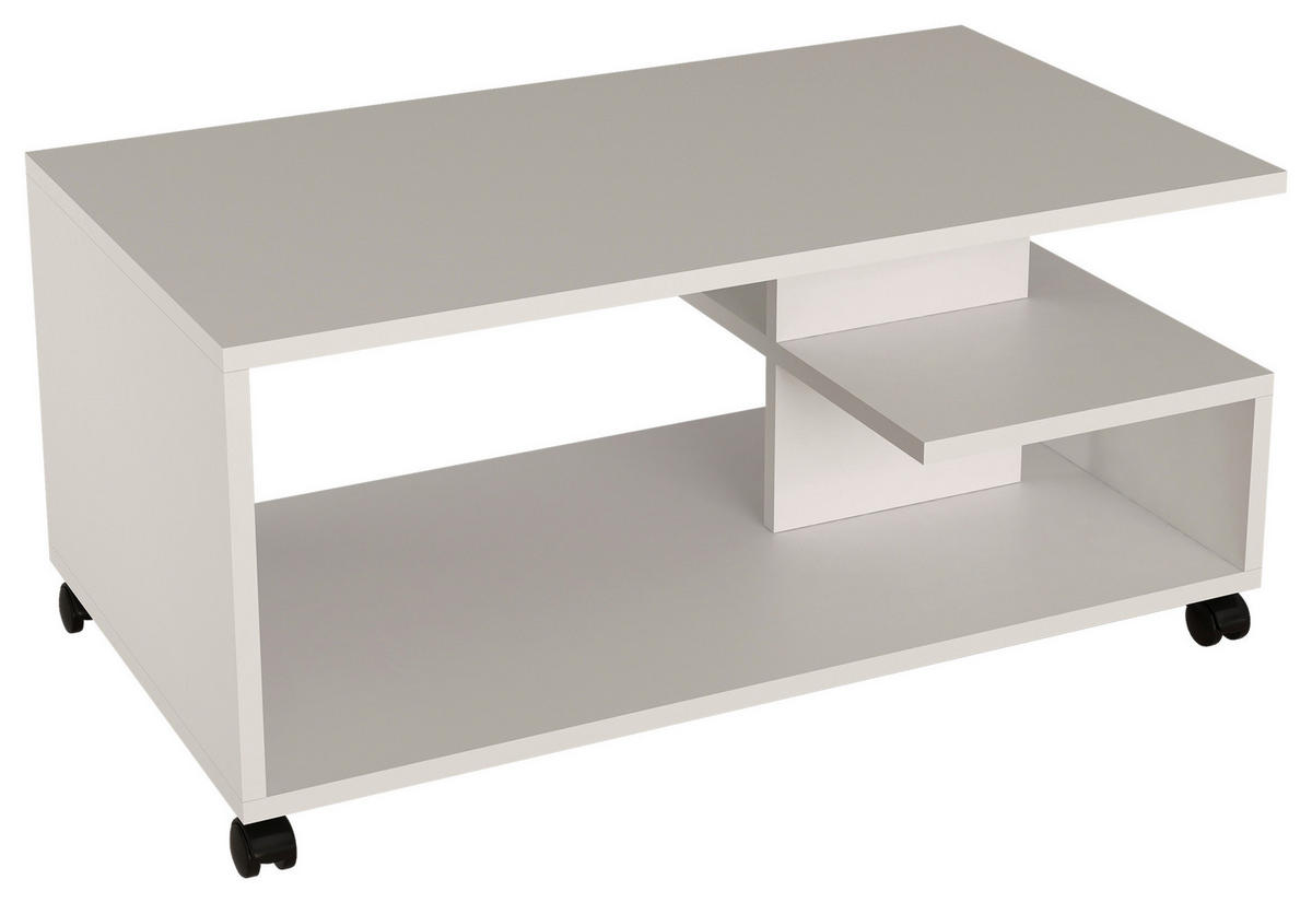 COUCHTISCH in Holzwerkstoff 90/50/38 cm  - Weiß, MODERN, Holzwerkstoff/Kunststoff (90/50/38cm) - MID.YOU