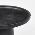 BEISTELLTISCH 33/33/43 cm Akazie vollmassiv Schwarz rund  - Schwarz, Design, Holz (33/33/43cm) - Carryhome