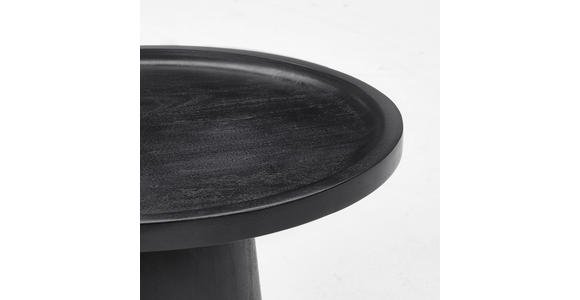 BEISTELLTISCH 33/33/43 cm Akazie vollmassiv Schwarz rund  - Schwarz, Design, Holz (33/33/43cm) - Carryhome