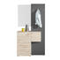 GARDEROBE Eichefarben, Grau - Eichefarben/Grau, Design, Glas (110/205/40cm) - Carryhome
