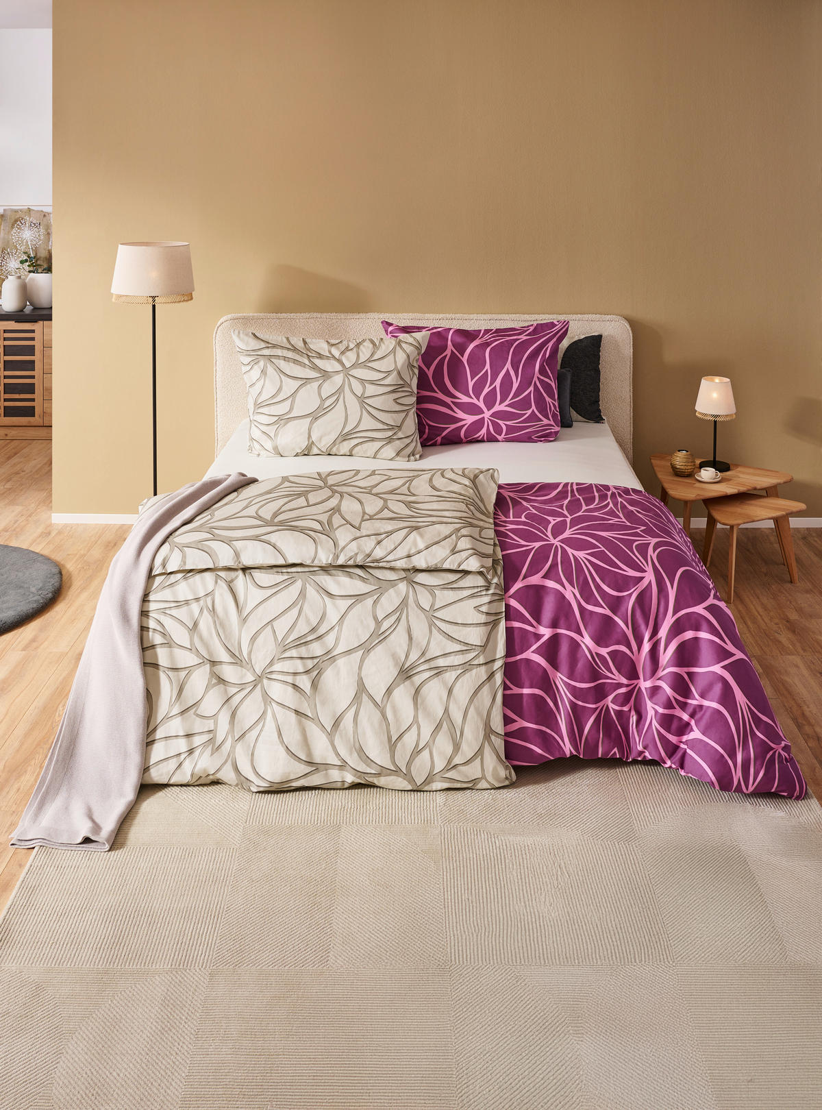 POSTEĽNÁ BIELIZEŇ, satén, sivá, 140/200 cm - sivá, Konventionell, textil (140/200cm) - Boxxx