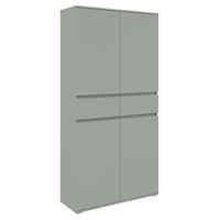 MEHRZWECKSCHRANK 100/200/37 cm  in Salbeigrün  - Salbeigrün/Anthrazit, KONVENTIONELL, Holzwerkstoff/Kunststoff (100/200/37cm) - Xora