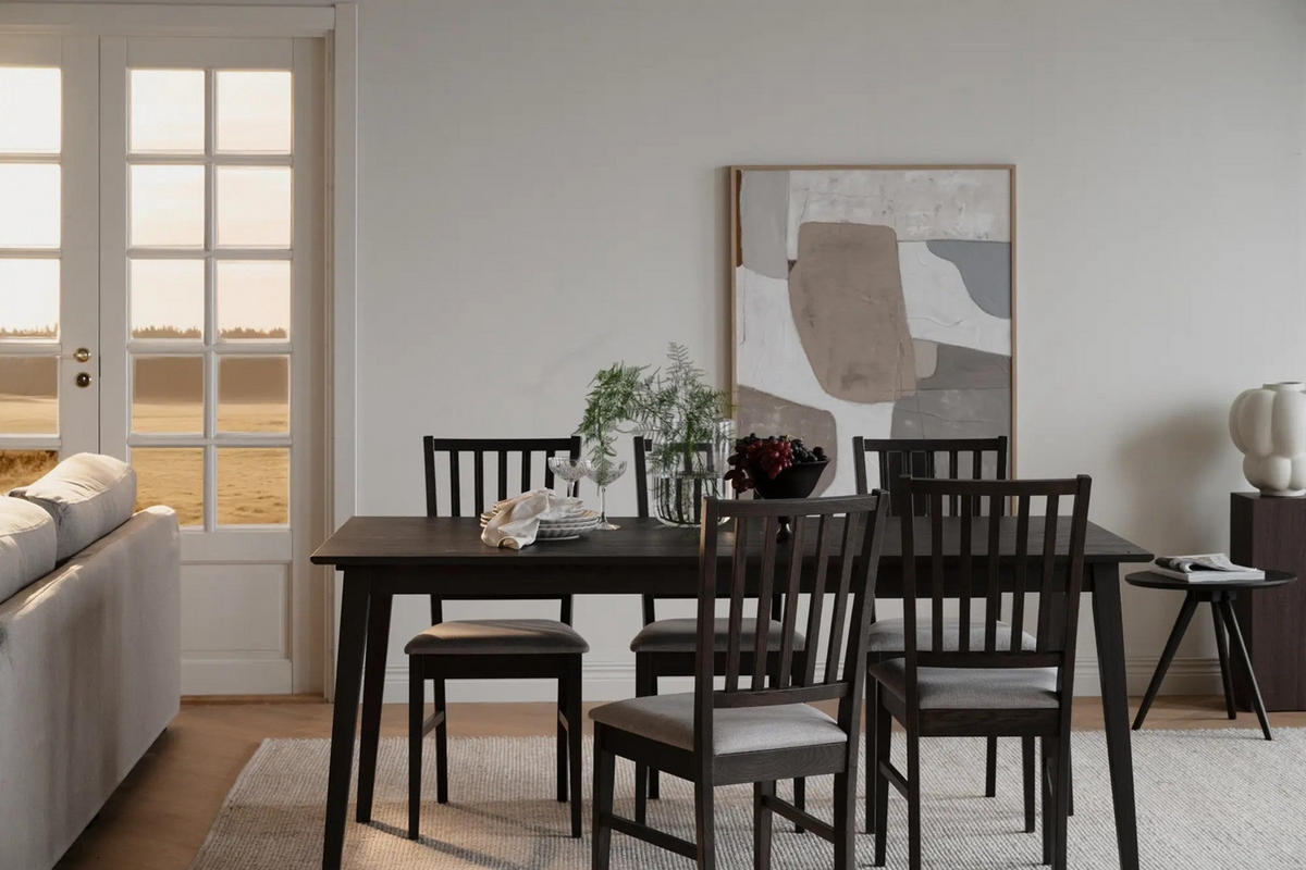 MATBORD ek Bianco rektangulär  utdragbar  - ek Bianco, Design, trä (180/90/74cm) - Rowico