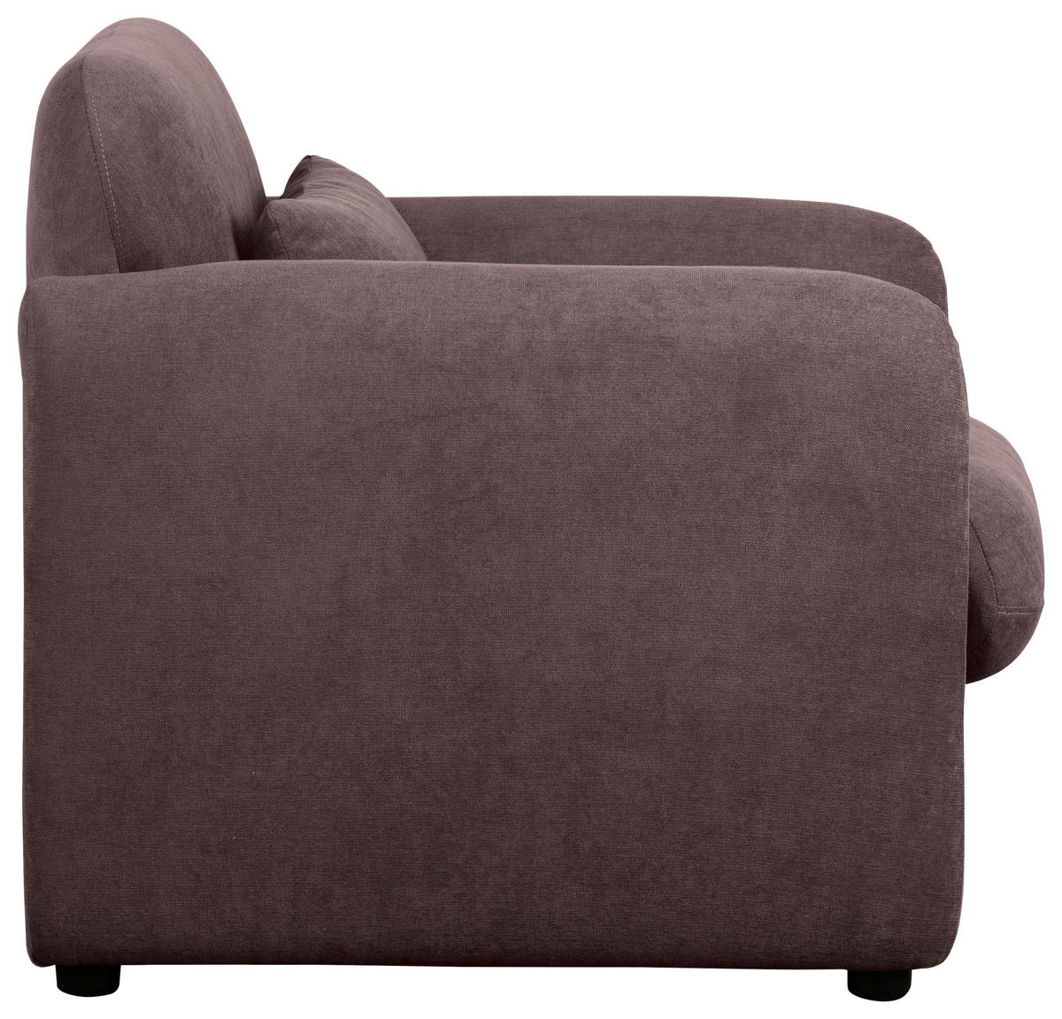 SESSEL in Samt Dunkelrot  - Schwarz/Dunkelrot, Design, Kunststoff/Textil (83/83/76cm) - MID.YOU