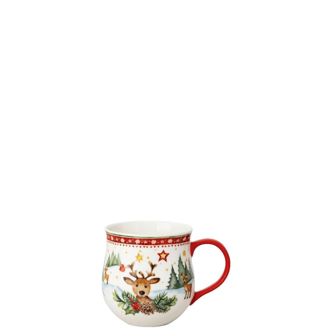 KAFFEEBECHER Christmas Mug - Rentier 450 ml  - Multicolor, Basics, Keramik (0,45l) - Hutschenreuther