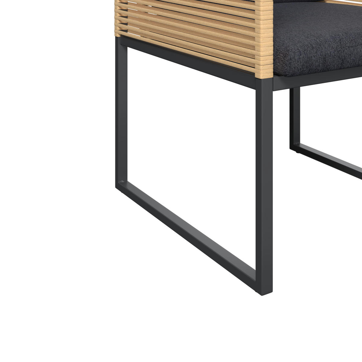 BALKONSET  3-teilig  - Dunkelgrau/Anthrazit, MODERN, Kunststoff/Textil (69,5/74/70cm) - Ambia Garden