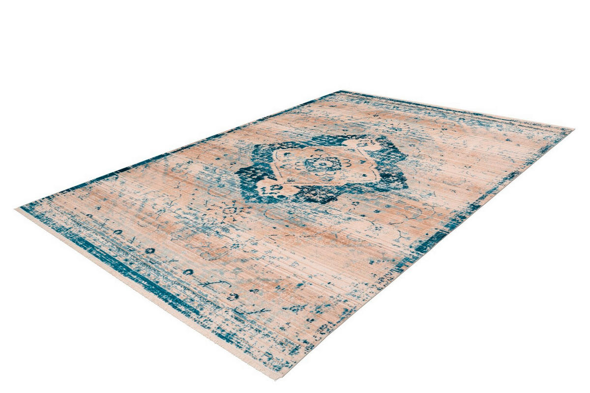 WEBTEPPICH 200/290 cm Baroque Blau, Creme  - Blau/Creme, Basics, Textil (200/290cm) - Novel