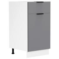 KÜCHENUNTERSCHRANK 40/82/46 cm  in Anthrazit, Weiß  - Anthrazit/Schwarz, Trend, Holzwerkstoff/Kunststoff (40/82/46cm) - MID.YOU