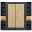 AKTENSCHRANK Anthrazit, Hickory  - Anthrazit/Hickory, Basics, Holzwerkstoff (240/220,5/41,9cm) - Moderano