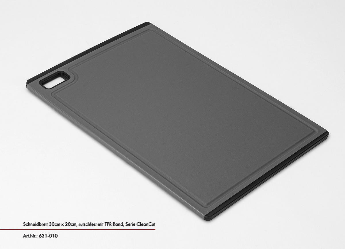 SCHNEIDEBRETT Kunststoff CLEAN CUT  - Schwarz/Grau, Basics, Kunststoff (30/1/20cm) - Justinus
