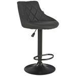 BARHOCKER in Metall, Textil Schwarz  - Schwarz, Design, Textil/Metall (47,50/82-103/52cm) - Carryhome