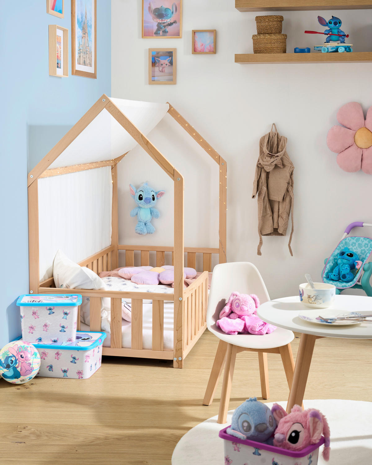 HAUSBETT  in Buchefarben  - Birkefarben/Buchefarben, Basics, Holz (140/70cm) - Jimmylee