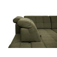 ECKSOFA in Webstoff Olivgrün  297/216 cm  - Schwarz/Olivgrün, Design, Holz/Textil (297/216cm) - Xora