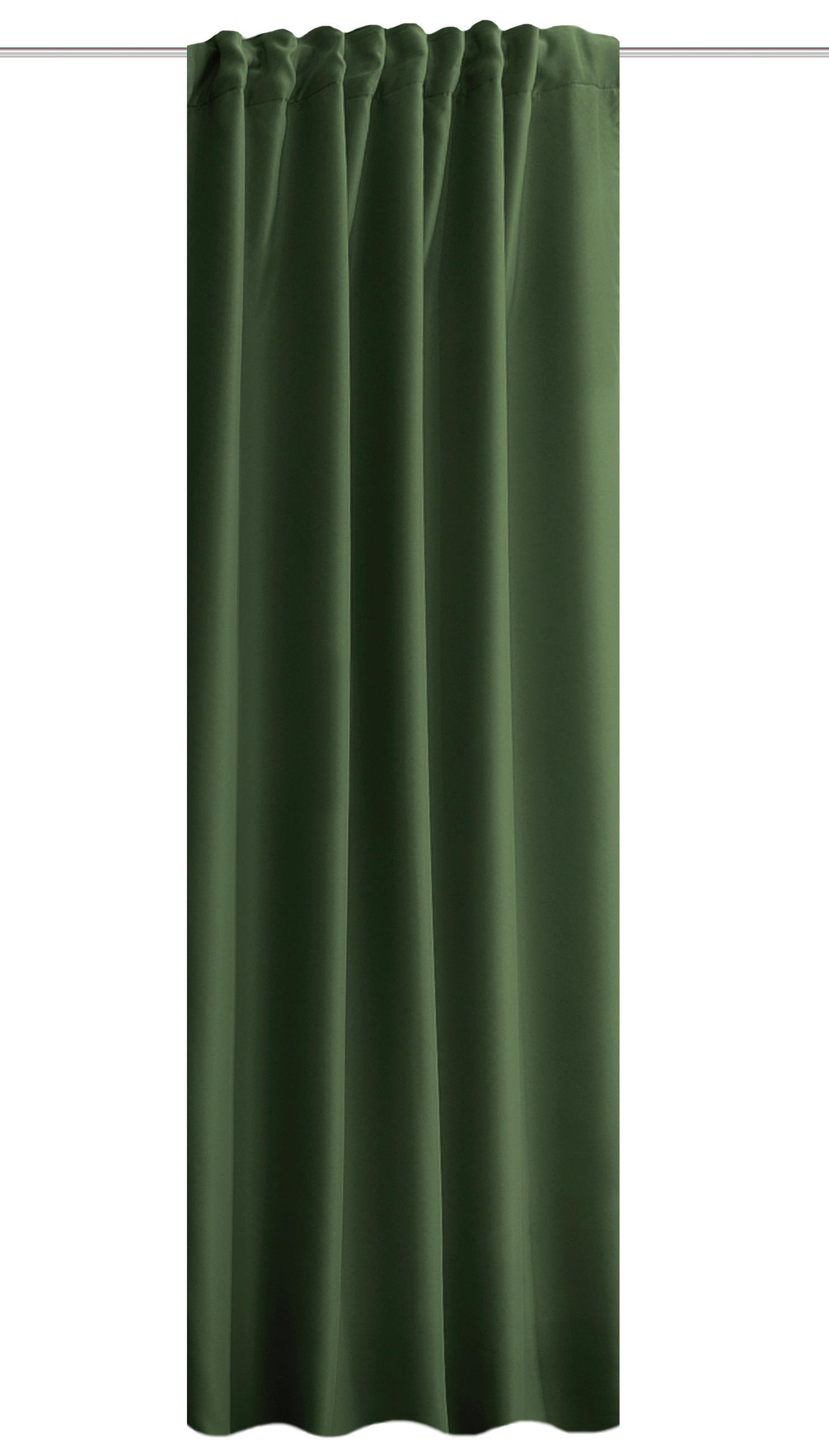 LÄRMSCHUTZVORHANG ACUSTICO Verdunkelung 135/225 cm   - Olivgrün, Textil (135/225cm) - HOMEBasics