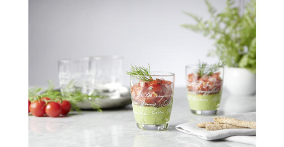 DESSERTGLAS 14,6/14,6/9,5 cm - Transparent/Weiß, Basics, Glas (14,6/14,6/9,5cm) - Novel