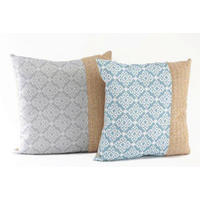 PERNĂ CANAPEA 40/40 cm  - albastru/cafeniu, Basics, textil (40/40cm)