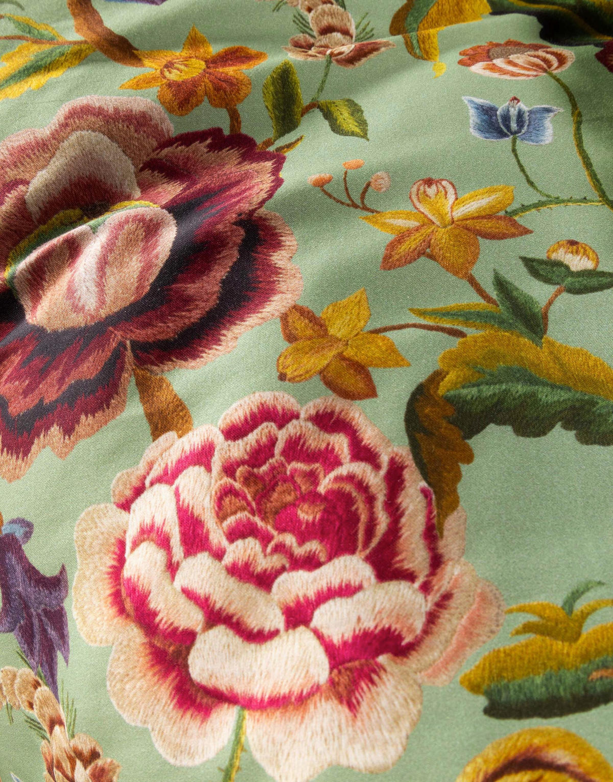 BETTWÄSCHE Rosanella 155/220 cm  - Grün, Basics, Textil (155/220cm) - Essenza