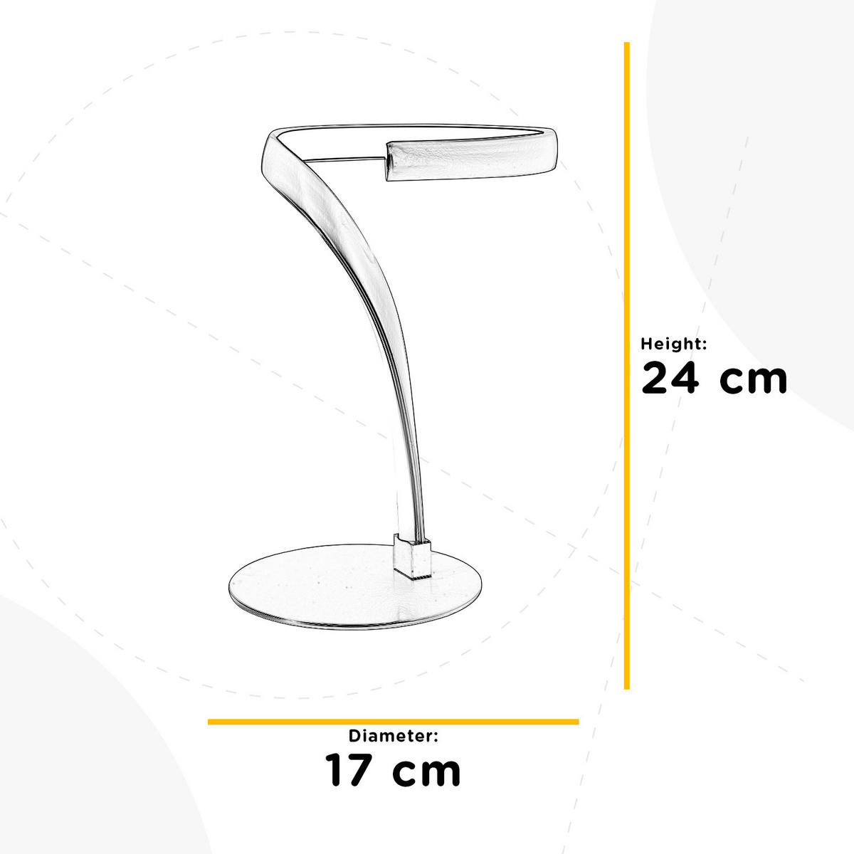 LED-TISCHLEUCHTE 17/24 cm   - Silberfarben, Design, Metall (17/24cm)