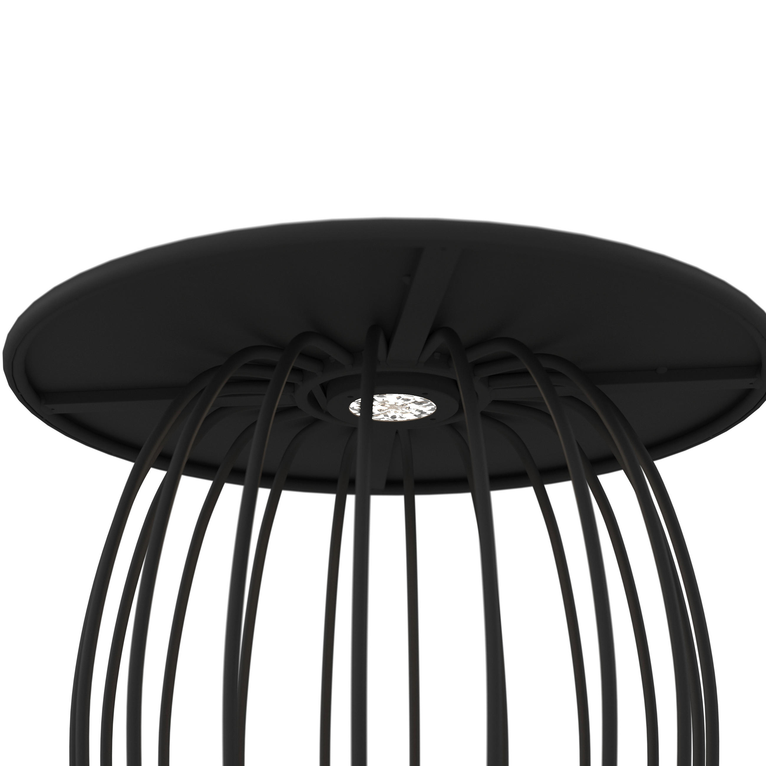 Thumbnail - Ambia Garden Loungetisch, Schwarz, Metall, rund, Rundrohr, Gittergestell, 60x39x60 cm, Loungemöbel, Loungetische