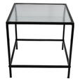BEISTELLTISCH 40/40/40 cm Schwarz quadratisch  - Schwarz, Basics, Glas/Metall (40/40/40cm) - Xora