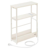 ODKLÁDACÍ STOLEK, bílá - bílá/černá, Trend, kov/kompozitní dřevo (18/58/45cm) - MID.YOU