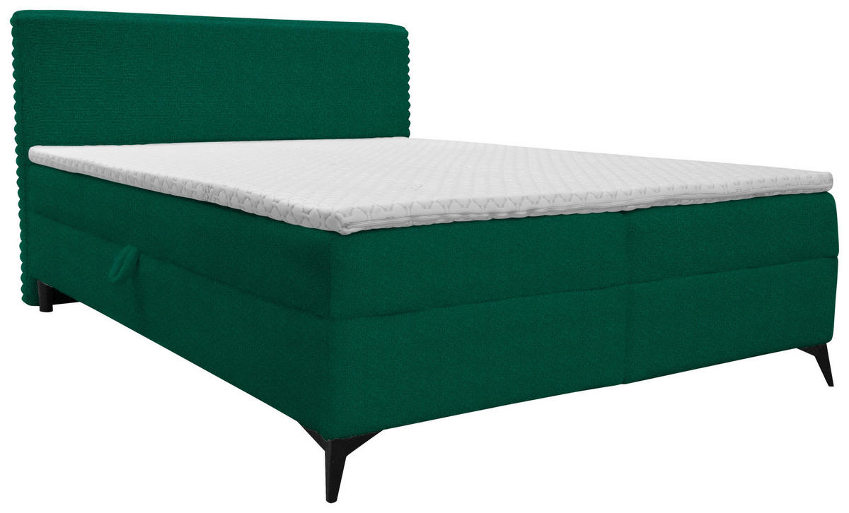 BOXBETT 180/200 cm  in Rosa  - Schwarz/Rosa, Design, Holz/Holzwerkstoff (180/200cm) - Xora