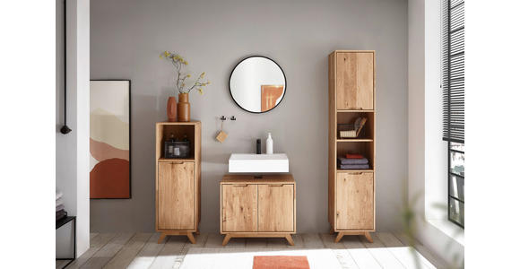 WASCHBECKENUNTERSCHRANK 70/60/40 cm  - Wildeiche, Basics, Holz (70/60/40cm) - Linea Natura