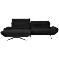 ECKSOFA  in Teddystoff Schwarz  170-195/280 cm  - Schwarz/Braun, Design, Textil/Metall (170-195/280cm) - Dieter Knoll