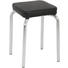 STAPELHOCKER Chromfarben, Schwarz - Chromfarben/Schwarz, Design, Textil/Metall (36/49/36cm) - Carryhome STAPELHOCKER Chromfarben, Schwarz - Chromfarben/Schwarz, Design, Textil/Metall (36/49/36cm) - Carryhome