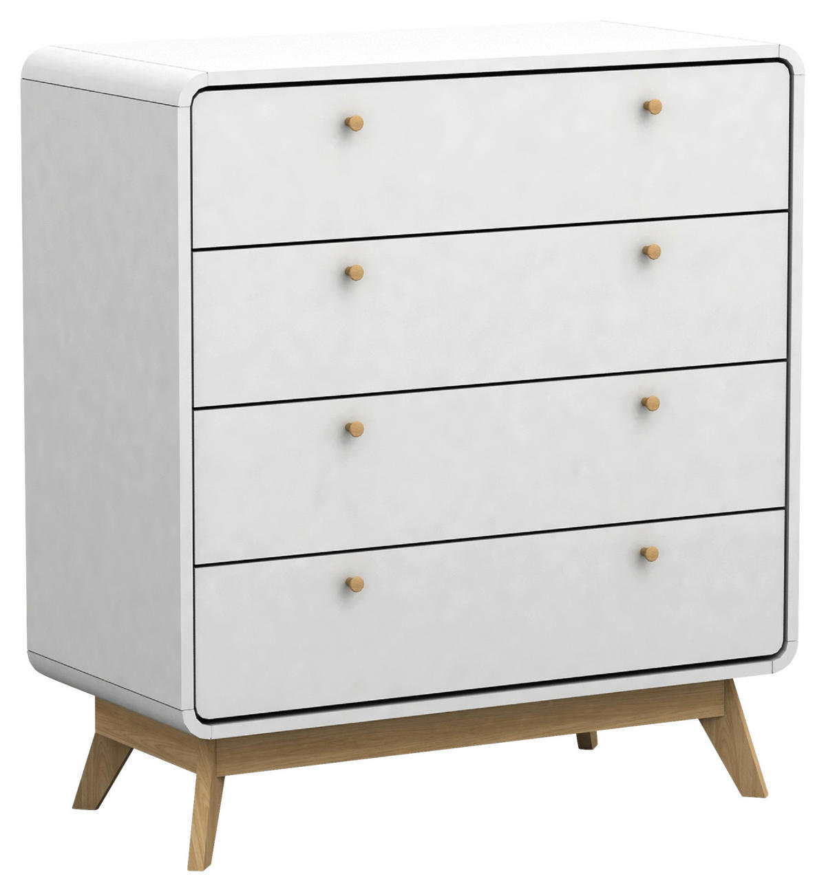 KOMMODE  in 80/88/39 cm  - Eichefarben/Weiß, Design, Holzwerkstoff (80/88/39cm) - MID.YOU