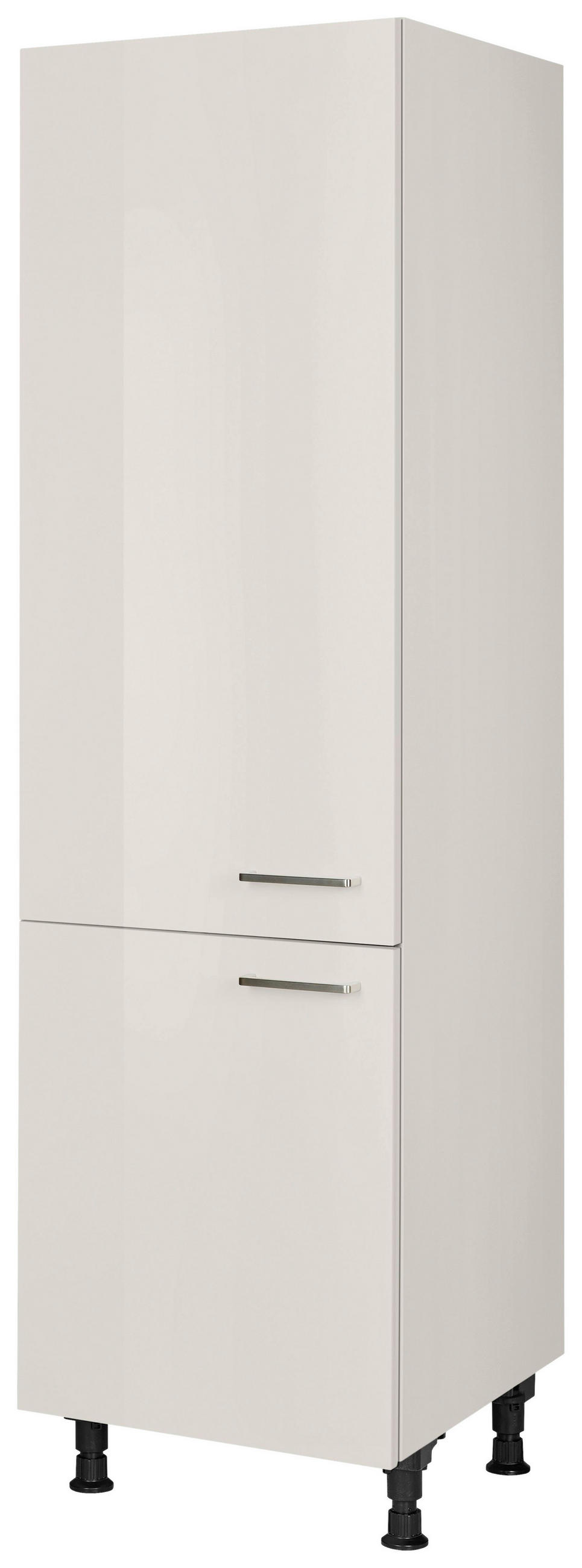 GERÄTEUMBAUSCHRANK 60/216,6/58 cm  Hellgrau  - Edelstahlfarben/Hellgrau, Modern, Holzwerkstoff/Metall (60/216,6/58cm) - Nobilia