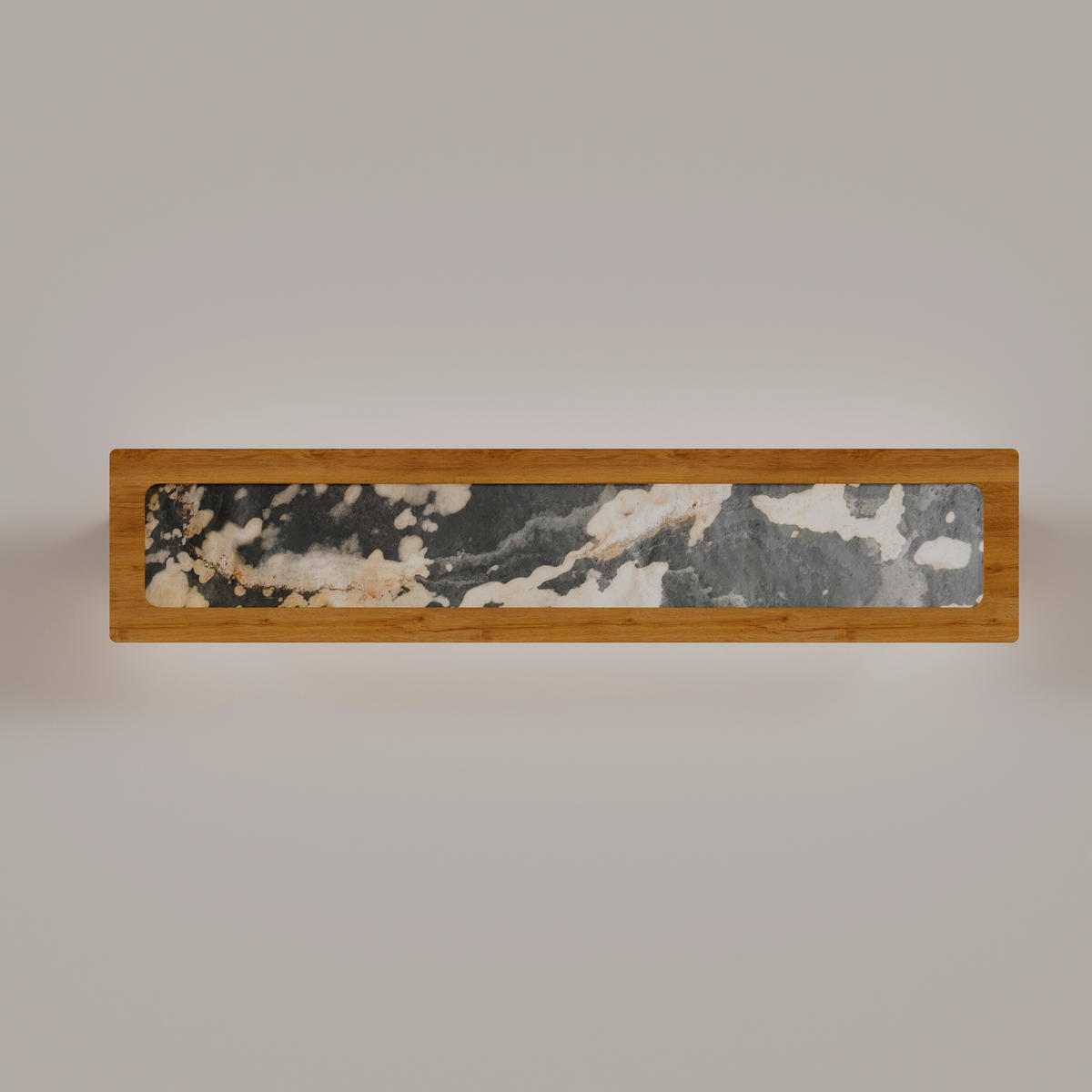 LED-WANDLEUCHTE 38/6/8 cm   - Eichefarben/Anthrazit, Natur, Holz/Stein (38/6/8cm)