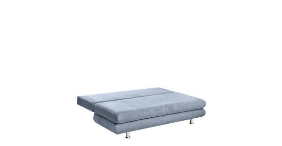 SCHLAFSOFA Flachgewebe Blau  - Chromfarben/Blau, Design, Kunststoff/Textil (196/74/90cm) - Carryhome