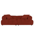 SOFAELEMENT in Plüsch Rostfarben  - Rostfarben/Schwarz, KONVENTIONELL, Kunststoff/Textil (125/66/155cm) - Carryhome