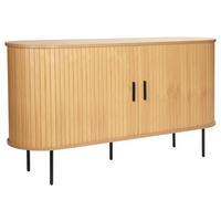 KOMODA, črna, barve hrasta  - črna/barve hrasta, Design, kovina/leseni material (140/76/40cm) - Xora