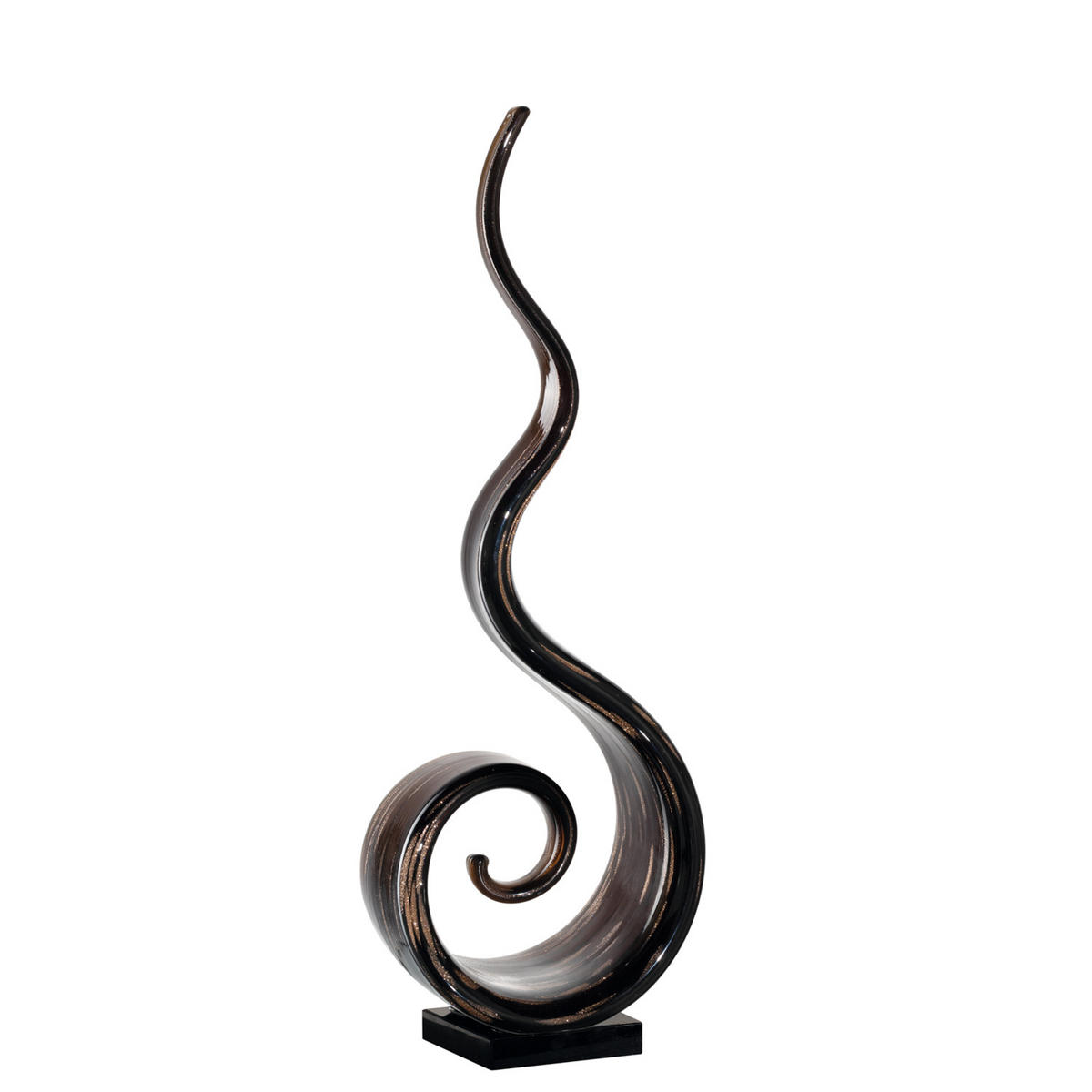 SKULPTURA - smeđa/crna, Basics, staklo (14,00/40,00/8,00cm) - Leonardo