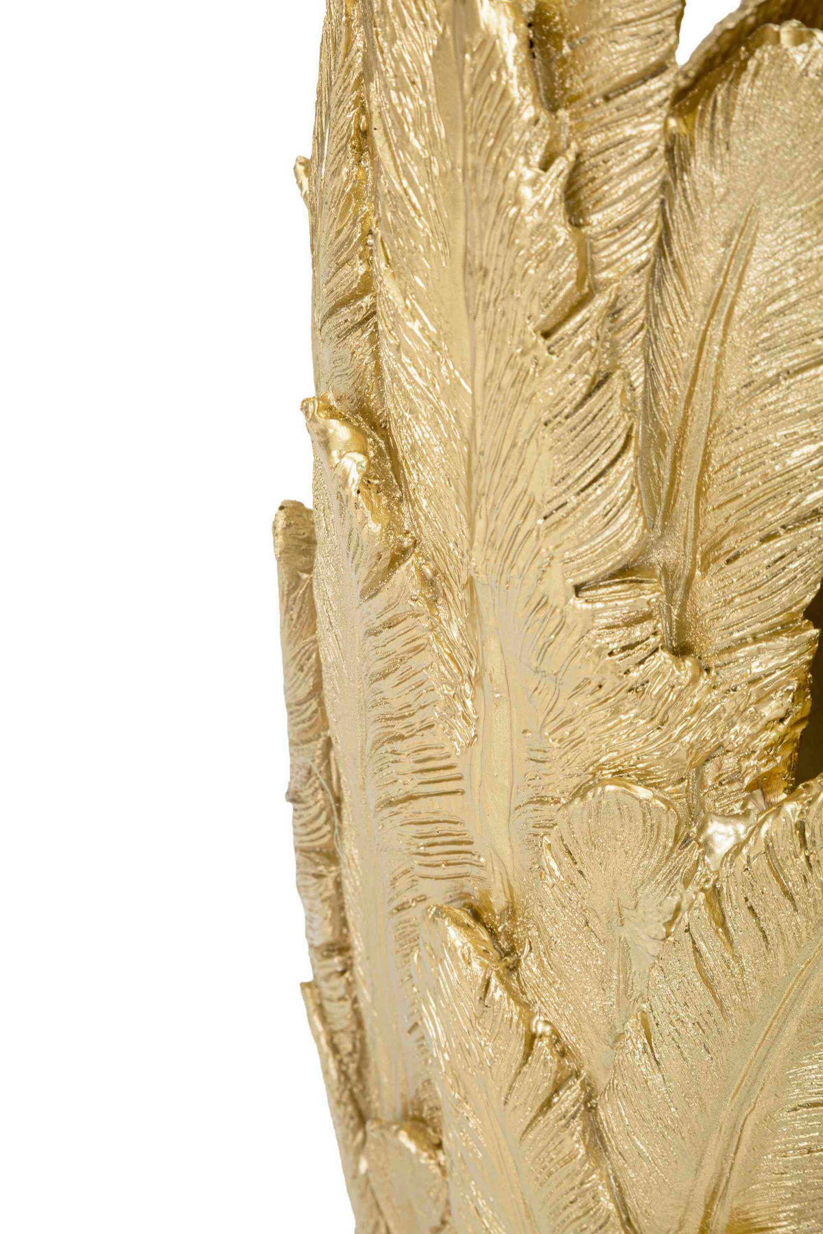 Vase Feathers  - Goldfarben, Basics, Kunststoff (32/80/34cm)