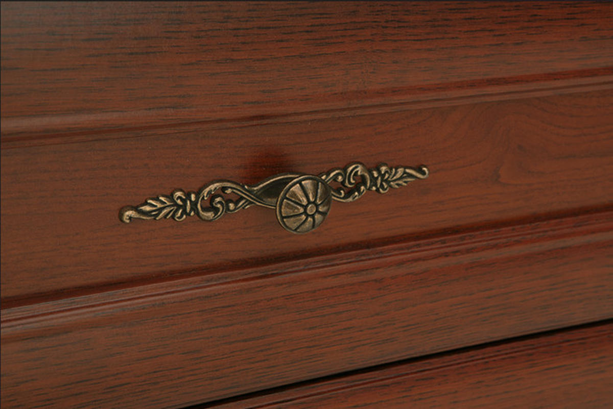 Comodă  - castaniu/alămiu, Natur, metal/material pe bază de lemn (101/90,5/45cm) - Cantus