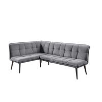 ECKBANK 240/161 cm  in Anthrazit  - Anthrazit/Schwarz, MODERN, Holz/Holzwerkstoff (240/161cm) - Livetastic