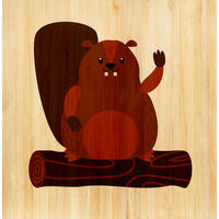 BABYWANDDEKO - Braun, Basics, Holz (50/50/3cm)